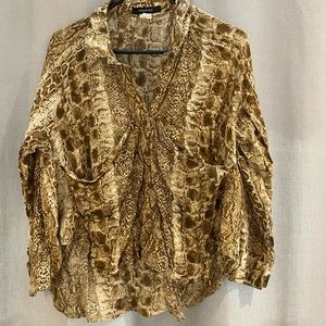 Snakeskin button up